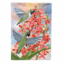 11 x 0.01 x 15 in. Black Chinned Hummingbirds Orchids Garden Flag