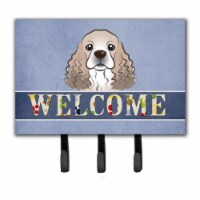 Cocker Spaniel Welcome Leash & Key Holder