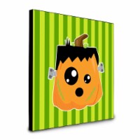 8 x 8 x 0.625 in. Halloween Pumpkin Frankenstein Artwork Panel Wall Decor