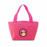 Pink Border Terrier Zippered Insulated School Washable And Stylish Lunch Bag Cooler