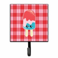 Ice Pop Popsicle Face Gingham Leash or Key Holder