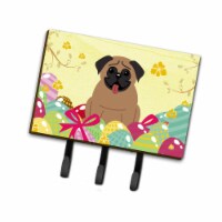 Easter Eggs Pug Brown Leash or Key Holder