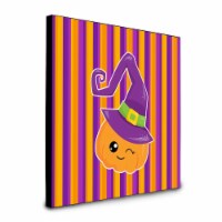 8 x 8 x 0.625 in. Halloween Pumpkin Witch Artwork Panel Wall Decor