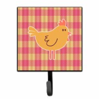Chicken Hen on Gingham Leash or Key Holder