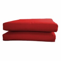20 x 18 x 3 in. Sunbrella Designer Knife Edge Fabric Seat Cushions Set, Canvas Jockey Red - P