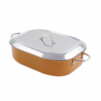 15 x 11 x 4 in. Classic Country French Oven with Lid, Orange - 7 quart
