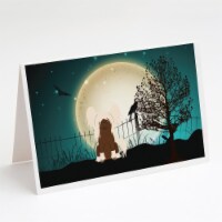 Halloween Scary Chinese Crested Cream Greeting Cards & Envelopes - Pack of 8