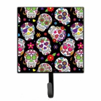 Day of the Dead Black Leash or Key Holder