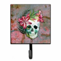 Day of the Dead Skull Flowers Leash or Key Holder
