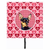 4.25 x 7 in. Min Pin Valentines Love and Hearts Leash Or Key Holder