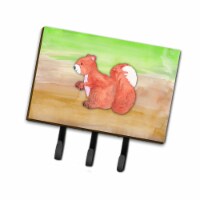 Squirrel Watercolor Leash or Key Holder
