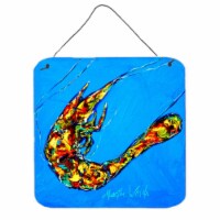 Shrimp Felix Aluminium Metal Wall or Door Hanging Prints