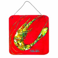 Shrimp Squiggles Aluminium Metal Wall or Door Hanging Prints