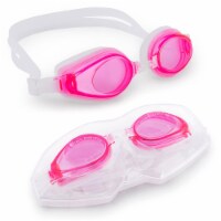 Swimming Goggles with Case, Pink - Adult