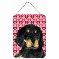 Gordon Setter Hearts Love and Valentines Day Aluminium Metal Wall Or Door Hanging Prints - 12