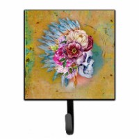 Day of the Dead Flowers Skull Leash or Key Holder