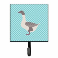 Buff Grey Back Goose Blue Check Leash or Key Holder