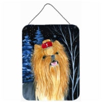 12 x 16 in. Starry Night Yorkie Aluminium Metal Wall Or Door Hanging Prints