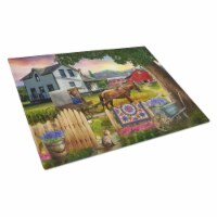 Headed Home for Dinner Farm Glass Cutting Board - Large