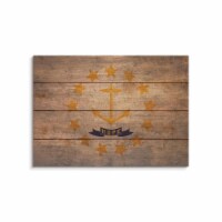 20 x 14 in. Rhode Island State Flag Wood Art