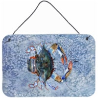 8 x 12 in. Crab Indoor Or Aluminium Metal Wall Or Door Hanging Prints