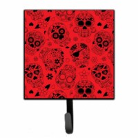 Day of the Dead Orange Leash or Key Holder