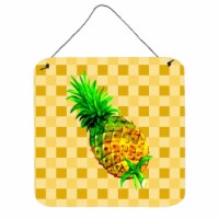 Whole Pineapple on Basketweave Wall or Door Hanging Prints
