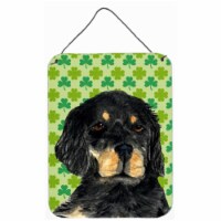 Gordon Setter St. Patricks Day Shamrock Portrait Aluminium Metal Wall Or Door Hanging Prints
