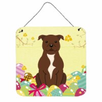 Easter Eggs Staffordshire Bull Terrier Chocolate Wall or Door Hanging Prints