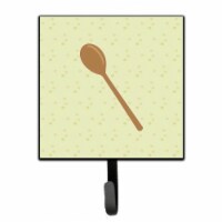 Wooden Spoon on Green Leash or Key Holder