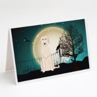 Halloween Scary Irish Wolfhound Greeting Cards & Envelopes - Pack of 8