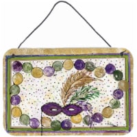Mardi Gras Beads Indoor Aluminium Metal Wall Or Door Hanging Prints