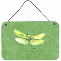 Dragonfly On Avacado Aluminium Metal Wall Or Door Hanging Prints