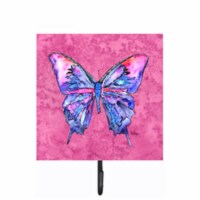 Butterfly on Pink Leash Or Key Holder