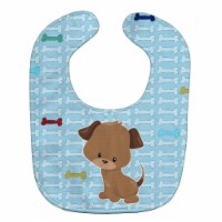 Puppy on Blue Bones Baby Bib