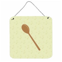Wooden Spoon on Green Wall or Door Hanging Prints
