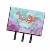 Rabbit & Squirrel Bathing Watercolor Leash or Key Holder