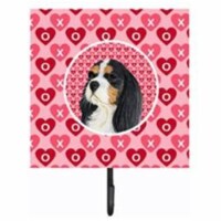 4.25 x 7 in. Cavalier Spaniel Valentines Love and Hearts Leash Or Key Holder