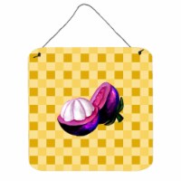 Mangosteen Sliced on Basketweave Wall or Door Hanging Prints