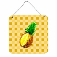 Whole Pineapple Cut on Basketweave Wall or Door Hanging Prints