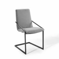 Pitch Upholstered Fabric Dining Armchair - Black & Light Gray