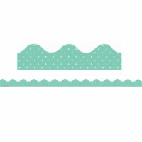 Teal Polka Dots Deco Trim - Pack of 6