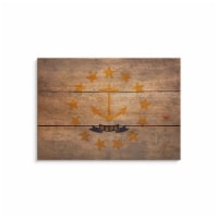 15 x 11 in. Rhode Island State Flag Wood Art