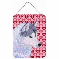 Siberian Husky Hearts Love and Valentines Day Aluminium Metal Wall Or Door Hanging Prints - 1