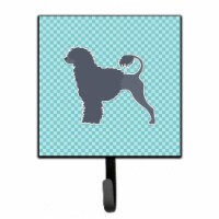 Portuguese Water Dog Checkerboard Blue Leash or Key Holder