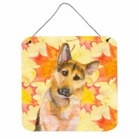 German Shepherd No.2 Fall Wall or Door Hanging Prints, 6 x 6 in.