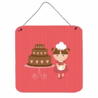 Valentines Cake Baker Brunette Wall or Door Hanging Prints