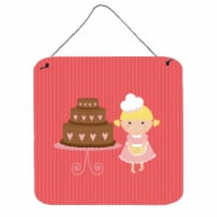 Valentines Cake Baker Blonde Wall or Door Hanging Prints