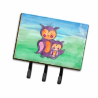 Momma & Baby Owl Watercolor Leash or Key Holder
