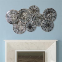 R Nautica Hand Painted Etched Metal Wall Sculpture